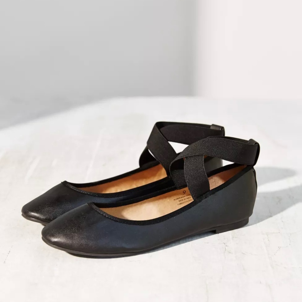 Urban Kimchi Blue Elastic Cross Strap Flats 9 - Picture 3 of 10